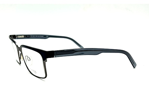 Skaga Men's Black and Gray Titanium Rectangular Frame / Clear Demo Lenses