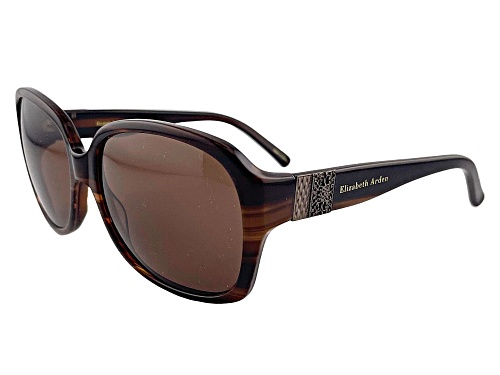 Elizabeth Arden Women's EA 5160 3 Brown Horn Oval Frame / Brown Lenses Sunglasses