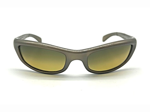 Sergio Tacchini Taupe Wrap Around Oval Frame / Yellow Brown Lenses Sunglasses