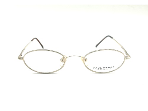 Paul Weber Gold Oval Frame / Clear Demo Lenses Eyeglasses