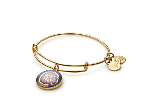 Alex and Ani Art Infusion Sand Dollar EWB Yellow Gold Bracelet - Size 7