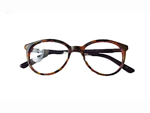 Chelsea Morgan 7002 Multi Brown Round Frame / Clear Demo Lenses Eyeglasses