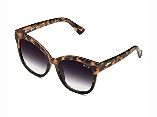 QUAY Its My Way Milk Tortoise Cat Eye Frame / Smoke Lenses Sunglasses