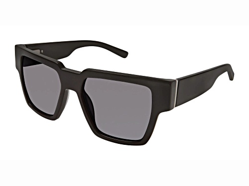 L.A.M.B. by Gwen Stefani Square Black Frame / Gray Lenses Sunglasses