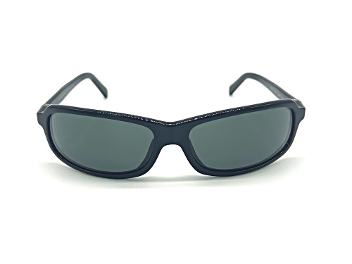 Donna Karan Black Rectangular Frame / Gray Lenses Sunglasses