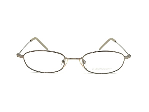 Dunlop DU405 Silver with Gray Accent Oval Frames / Clear Demo Lenses Eyeglasses