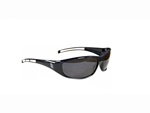 MLB San Diego Padres with 3 Dot Accent Wrap Around Frame / Gray Lenses Sunglasses