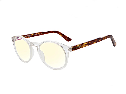 Flower by Drew Barrymore Crystal Clear and Tortoise Eyeglasses Frames with Demo Lenses