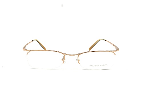 Dunlop DU481 Gold Rimless Flexible Frame  / Clear Demo Lenses Eyeglasses