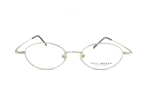 Paul Weber Shiny Gold Oval Frame / Clear Demo Lenses Eyeglasses
