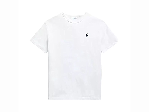 Polo by Ralph Lauren Men's White Crew Neck T-Shirt with Logo Size Medium