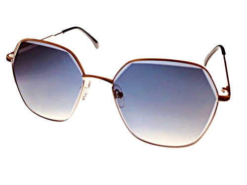 Kenneth Cole Reaction Women's Oversize Gold / Gray Gradient Lenses Sunglasses