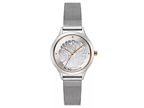 Women's BCBGeneration Two Tone Mesh Band Watch