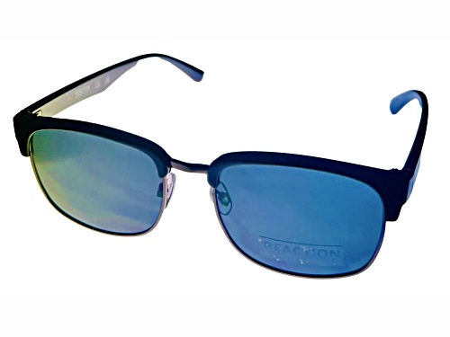 Kenneth Cole Reaction Men's Rectangular Black Frame / Grey Lenses Sunglasses