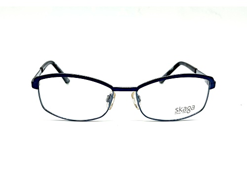Skaga Blue Rectangular Frame / Clear Demo Lenses Eyeglasses