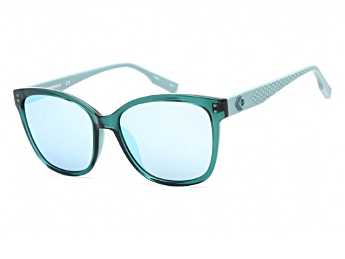 Converse Teal Green Square Frame / Blue Lenses Sunglasses