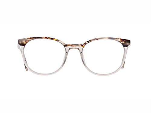 Chelsea Morgan 20213 Gray and Tortoise Round Frame / Clear Demo Lenses Eyeglasses