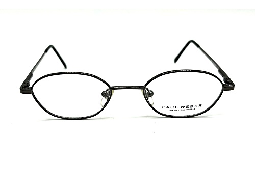 Paul Weber Gunmetal Cat Eye Frame/ Clear Demo Lenses Eyeglasses