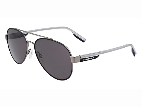 Converse Black and Gunmetal Aviator Frame / Gray Lenses Sunglasses