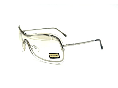 Caroline B.K. Gold Shield Frame / Light Green Lenses Sunglasses