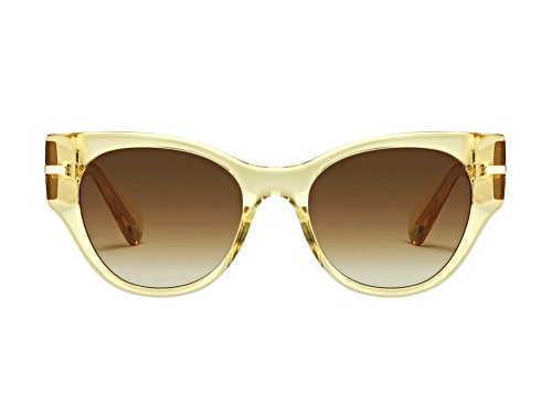 QUAY Chit Chat Daffodil Cat Eye Frame / Brown Lenses Sunglasses