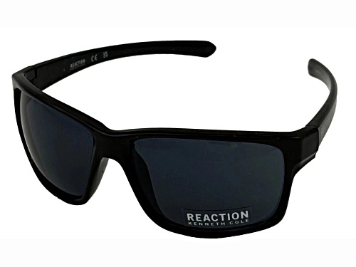 Kenneth Cole Reaction Men's Black Wrap Around Frame/ Gray Lenses Sunglasses