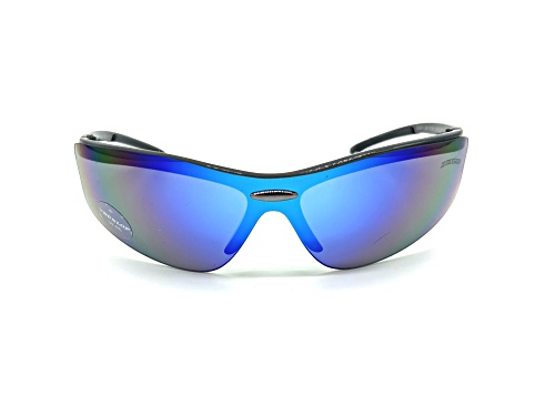 Dunlop DUS97 Gray Black Rimless Frame / Blue CAT 3 Mirrored Lenses Sunglasses