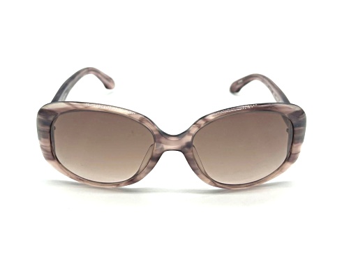Calvin Klein Antique Rose/Brown Gradient Oval Sunglasses
