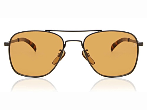David Beckham Dark Ruthienum Black Aviator Frame / Brown Lenses Sunglasses