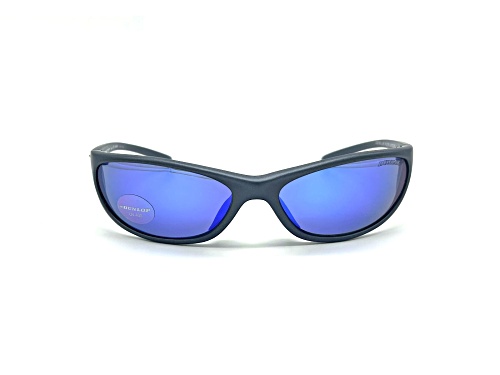 Dunlop Sport DUS156 Wrap Around Matte Gray Frame / Blue CAT 2 Lenses Sunglasses