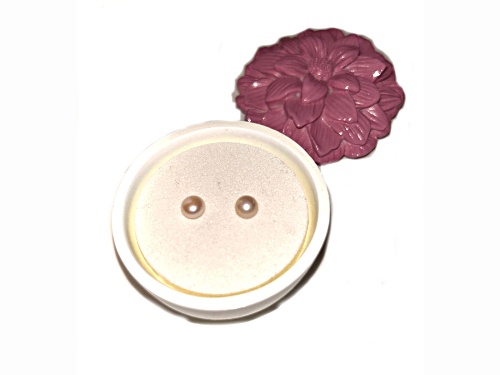 AVON Pink Pearls in Ceramic Flower Keepsake Box