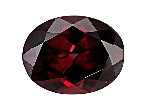 Red Zircon 12.5x10mm Oval 8.00ct