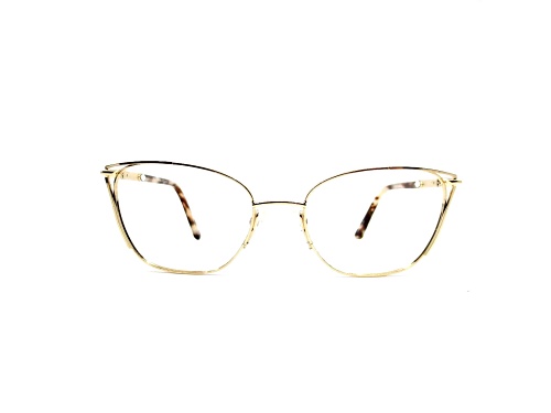 Chelsea Morgan 202222 Gold Cat Eye Frame / Clear Demo Lenses Eyeglasses