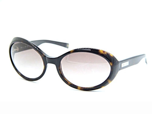 Anne Klein Brown Tortoise Oval Frame / Brown Gradient Lenses Sunglasses