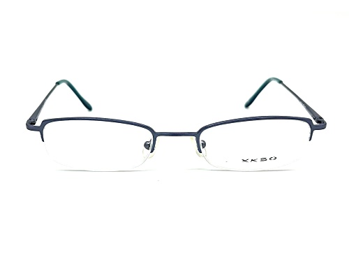 XKSO Matte Blue Rectangular Eyeglasses / Clear Demo Frame Eyeglasses