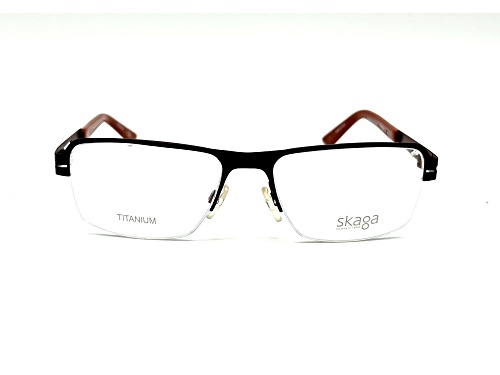 Skaga Men's Titanium Copper and Black Frame/ Clear Demo Lenses Eyeglasses