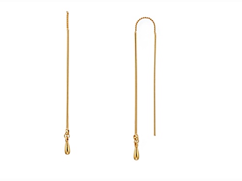 Rebecca Minkoff Gold Thread Teardrop Earrings