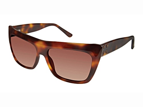 L.A.M.B. by Gwen Stefani Square Tortoise Frame / Brown Lenses Sunglasses