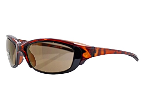 Liberty Sport ACLIB013 Crosstrainer Black and Amber Rectangular Frames / Gray Lenses Sunglasses