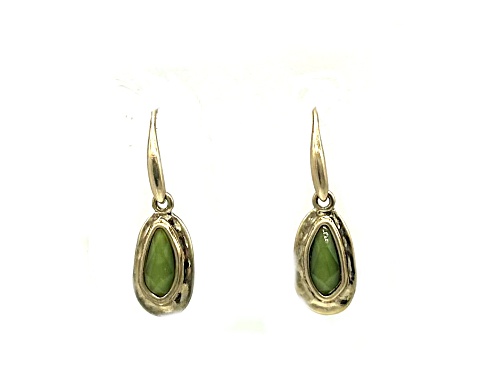 the sak Gold Tone Olive Stone Drop Earrings
