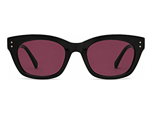 BCBG Shiny Black Cat Eye Frame / Red Lenses Sunglasses