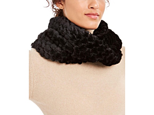 Photo of INC International Concepts Faux Fur Black Infinity Scarf