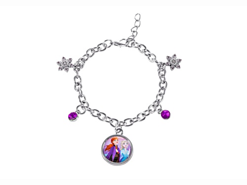 Disney Frozen II Elsa Charm Bracelet with Crystal Detail - Size 7