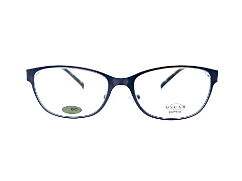 OSCAR Optix by OSCAR de la Renta Matte Satin Plum Women's Cat Eye Eyeglasses Readers +1.50