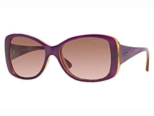 Vogue Purple Square Frame / Brown Gradient Lenses Sunglasses