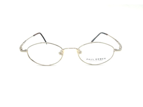 Paul Weber Gold Rectangular Frame / Clear Demo Lenses Eyeglasses