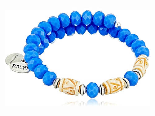 Alex and Ani Deep Sea Wrap Navy Rafaellian Silver Bracelet - Size 7