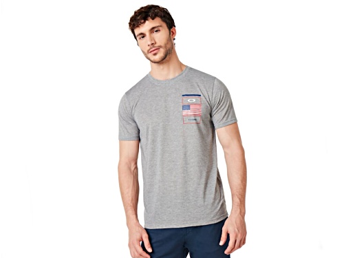 Oakley Men's Gray Texas Crew Neck T-Shirt in Size Large