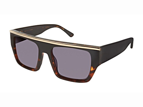 L.A.M.B. by Gwen Stefani Square Black Frame / Gray Lenses Sunglasses