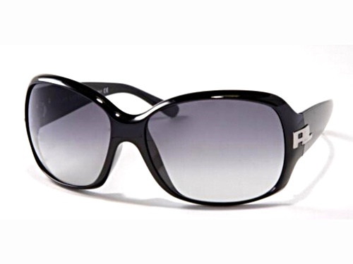 Ralph Lauren Black Wrap Around Frame / Gray Gradient Lenses Sunglasses